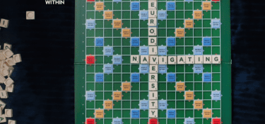 scrabble board spelling out two words, Navigating Neurodiversity